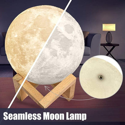 Moon Lamp Goodfeel 4.9in 16 Colors LED 3D Print Moon Light with Stand